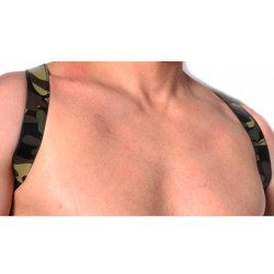 The Red Harnais en cuir Camouflage - Acc. CHROME - CROSS - THE RED S/M